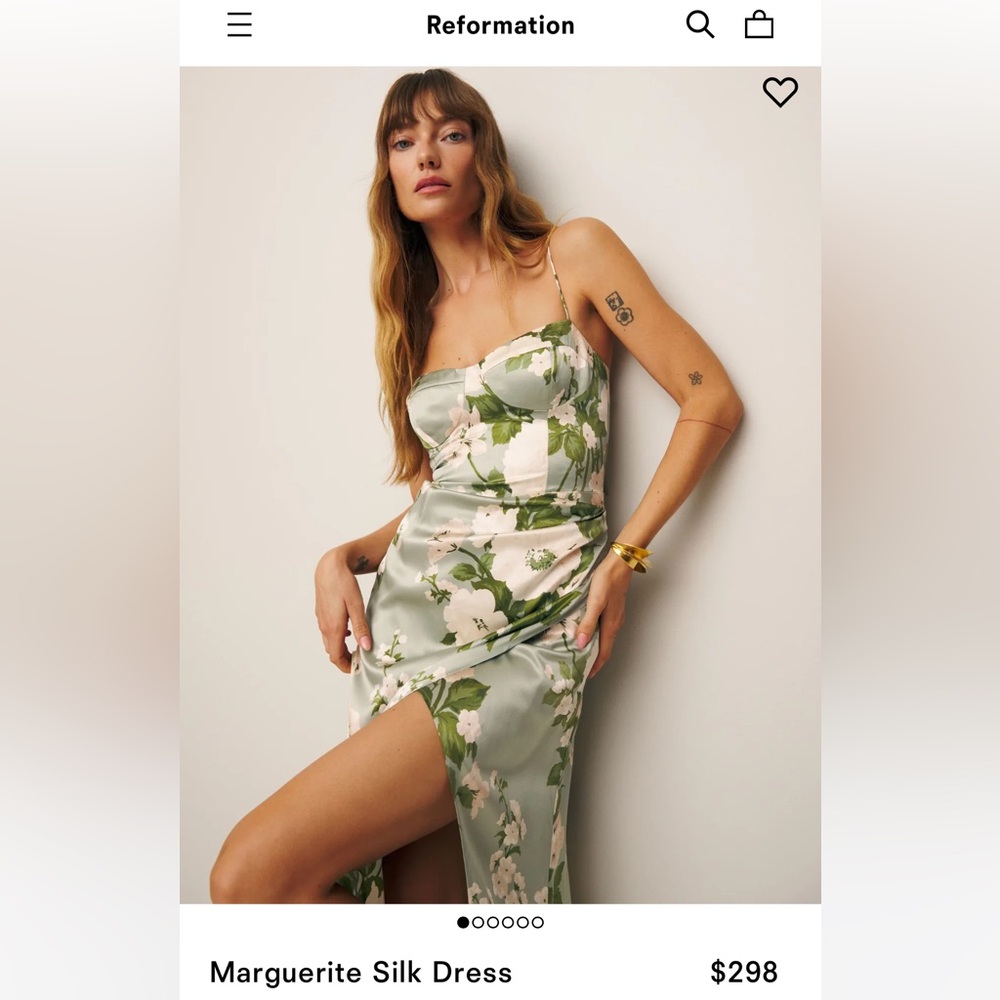 Size 6 silk dress reformation